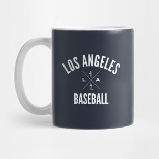 Los Angeles Baseball Hipster Logo (White) Mug